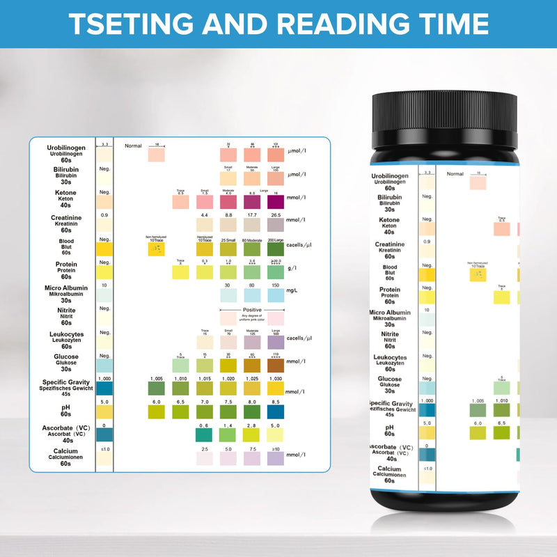 [Australia] - Pack of 100 urine test strips 14 parameters, urine test strips for urinalysis 