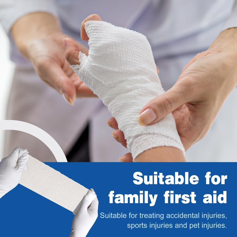 [Australia] - AZEN 25 Pack Gauze Rolls Bandages, 3 in x 4.1 Yards, Premium Medical Supplies & First Aid Supplies, Bandage Wrap Vet Wrap, Mummy Wraps A-25p 