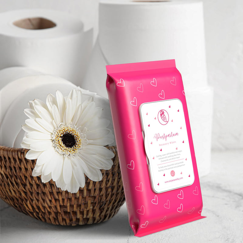 [Australia] - Ninja Mama Postpartum Perineal Care Cooling Pad Liners. Soothing Witch Hazel with Aloe and Chamomile for Post Partum Relief After Birth Tears and Haemorrhoids. Postpartum Essentials Pack of 45 