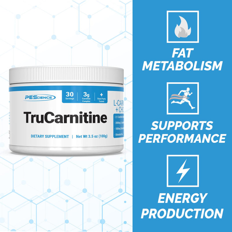 [Australia] - PEScience TruCarnitine, L-Carnitine-L-Tartrate Superior Absorption Formula, 30 Serving 