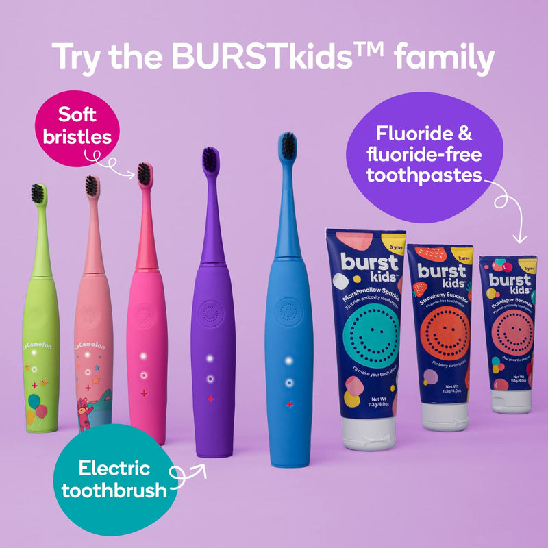 [Australia] - BURST Fluoride Free Strawberry Kids Toothpaste (4oz/2 Pack) | Great Tasting, Dye Free for Baby & Toddler Age 0+ | with Nano Hydroxyapatite Strawberry Fluoride-Free 2 Pack 