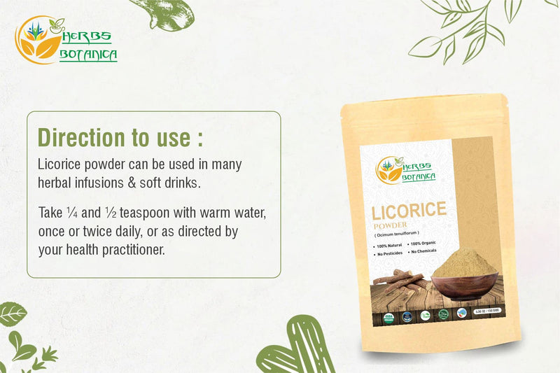 [Australia] - Licorice Root Organic Powder Mulethi Powder Yastimadu Powder (Glycyrrhiza Glabra) for Skin Natural Digestive Aid and Herbal Wellness Supplement 5.5 oz / 150gms 