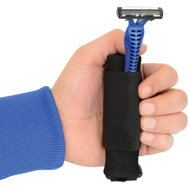 Elastic Utensil Holder Strap, Cuff Grip Aid for Elderly & Disabled – Eating Assistance Cutlery Writing Tool Strap