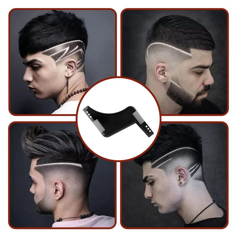 [Australia] - cobee Beard Stencil for Men, Pack of 3 Beard Stencils Beard Contours Stencil Beard Shaper Beard Shaving Stencil Beard Stencil for Easy Cutting Beard Shapes for Goatee Sideburns Neck (3) 3 Colors 