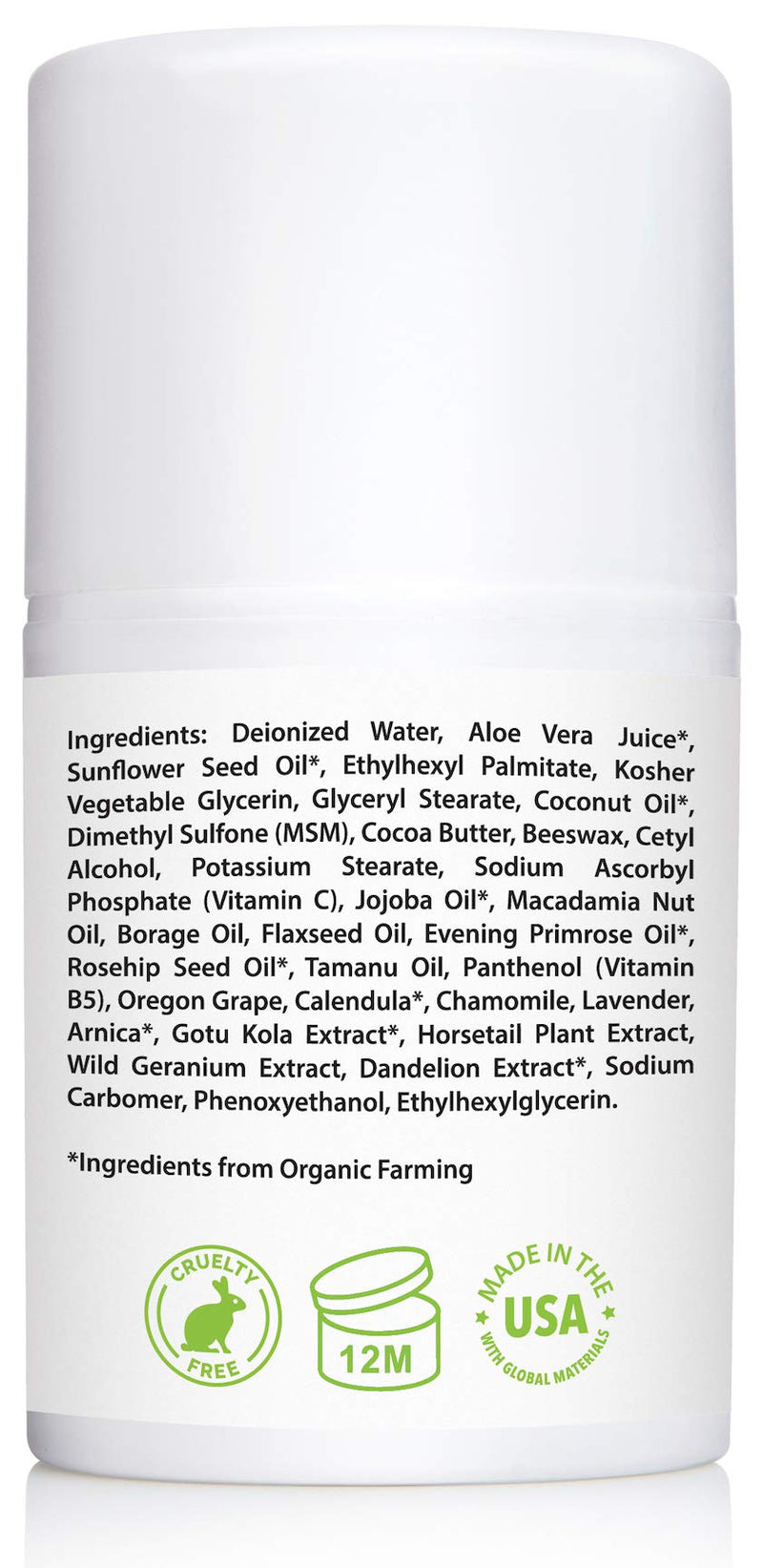 Amara Beauty Vitamin C Cream for Face with Coconut Oil, Cocoa Butter & Jojoba Oil, 1.7 fl. oz. 1.7 Fl Oz (Pack of 1)