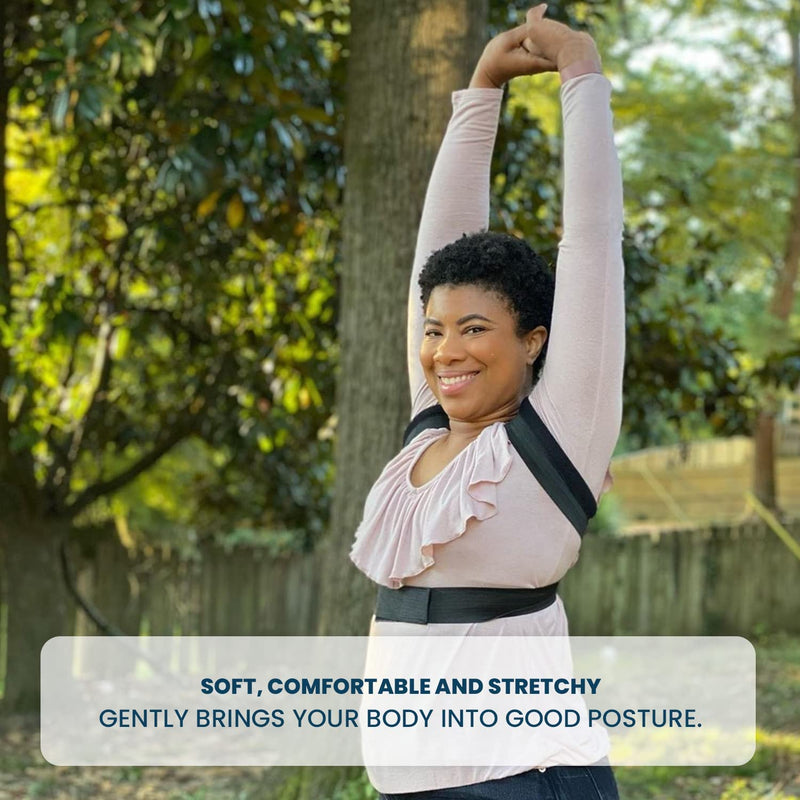 Berlin & Daughter Posture Corrector - Fully Adjustable Breathable Clavicle Chest Back Support Brace for Improves Posture & Provide Lumbar Support Back Pain Relief - Perfect for Men & Women - Medium Medium (Pack of 1)