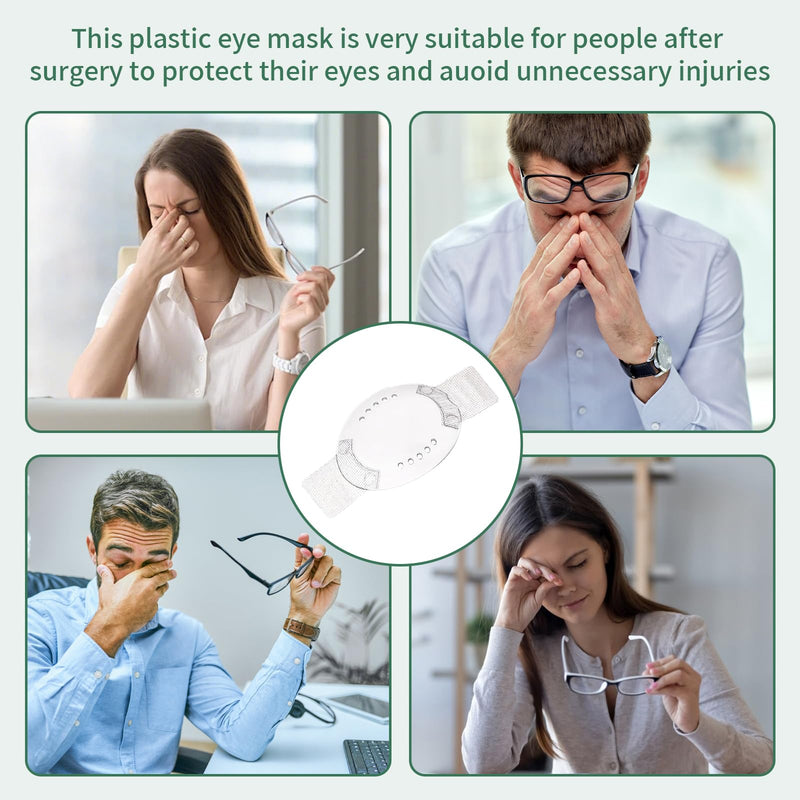 [Australia] - GUTERTOP Pack of 8 transparent medical eye patches, comfortable eye mask after operations, breathable eye patch, plastic eye patches with small hole for adults and children 