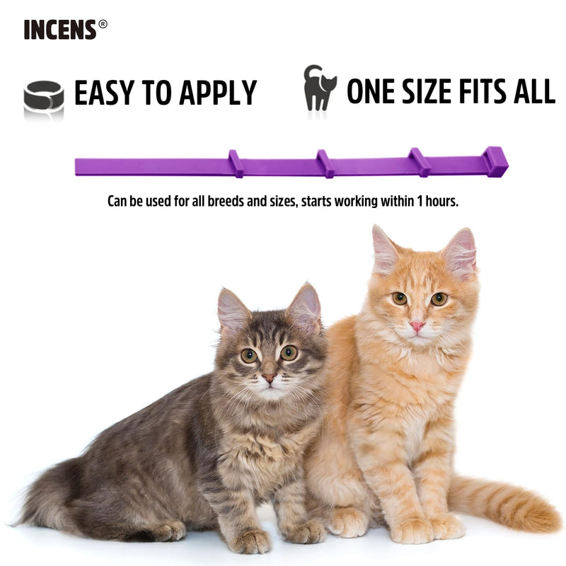 Calming Collar for Cats, Cat Calming Collar Anxiety Relief Adjustable,Essential Oil Collar with 45 Days for Kitten Medium Large Cats purple-1Pcs - PawsPlanet Australia