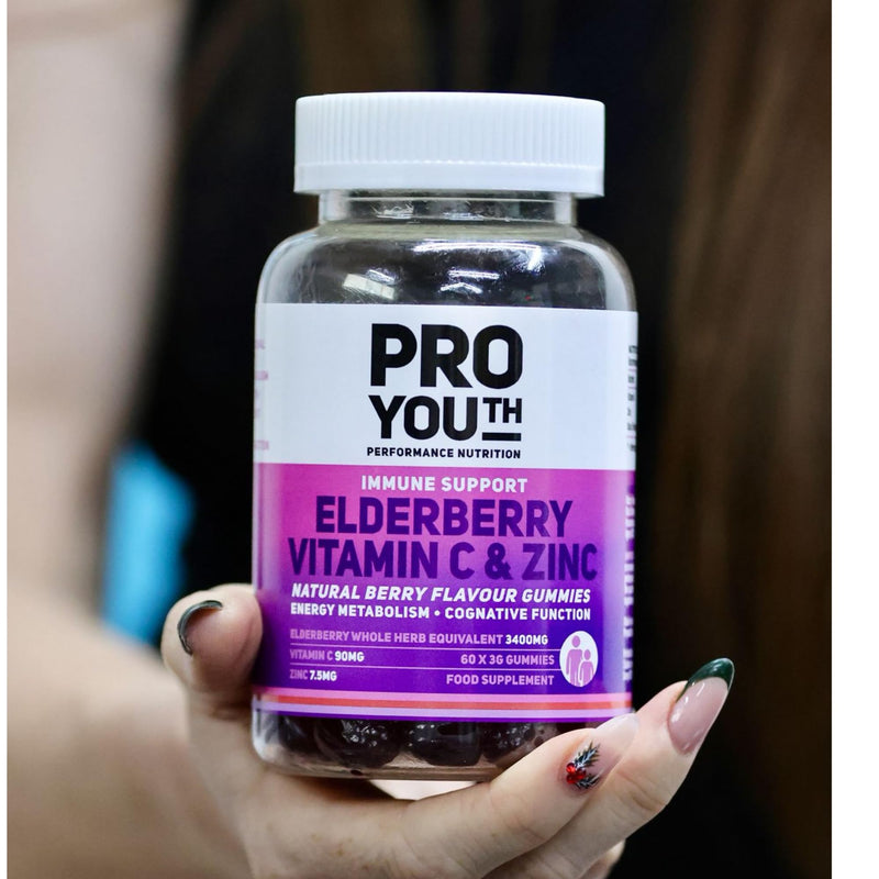Nutrition Tripple Boost Immune Support Vitamin C, Zinc and Elderberry Gummies | Antioxidant Defense | Adults & Children | Berry Flavour | Vegan, Low Sugar | ISO Certified | 60 Gummies