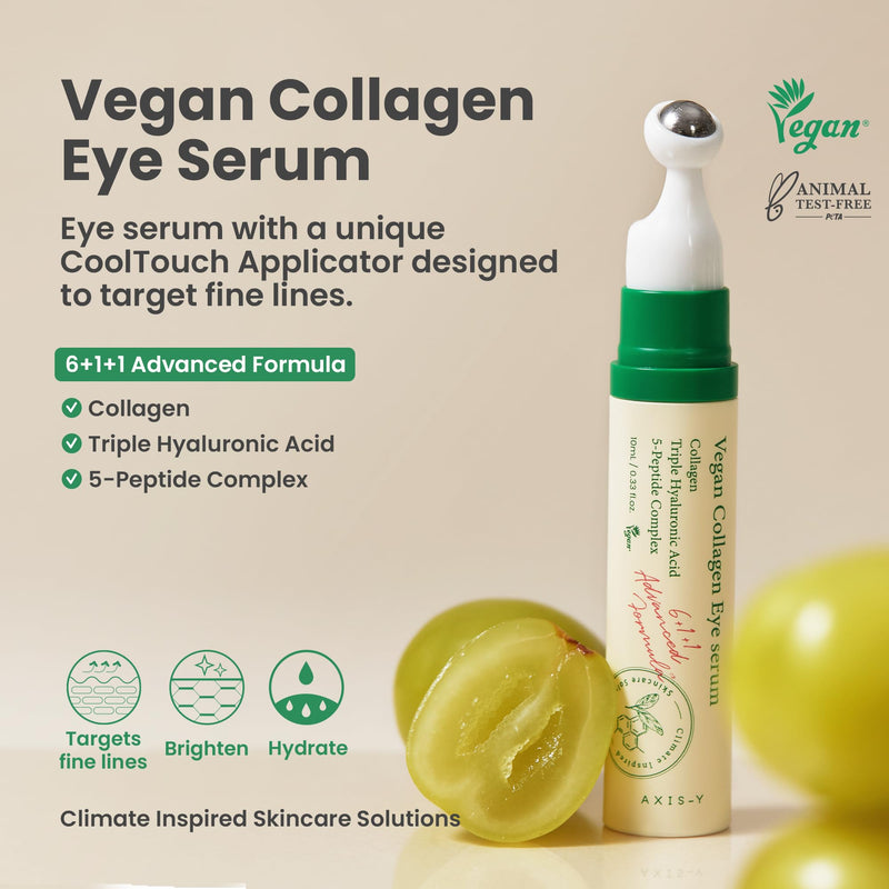 AXIS-Y Lip & Eye Set – Vegan Eye Serum & Vita Glow Lip Oil Dreamy Olive | Triple Hyaluronic Acid & Vitamin E for Lasting Hydration, Strengthen Skin Barrier, Moisture Lock & Glossy Lips with Eye Care