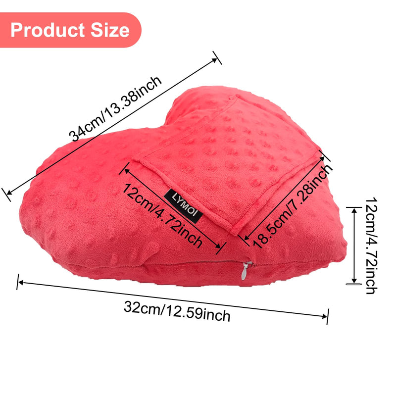 [Australia] - Heart Surgery Pillow for Open Heart Surgery, Heart Pillow for After Heart Surgery, Chest Pillow After Heart Surgery with Pocket, Heart Surgery Recovery Gifts for Patients Minky Dot (Red) Red 