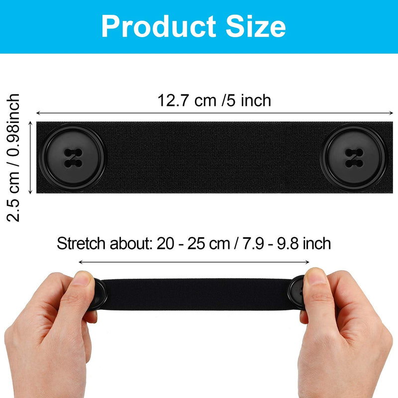 [Australia] - WILLBOND 10 Pieces mask Elastic Strap Face Covering Extension Hook Face Covering Ear Strap Extension Protector(Black) Black 