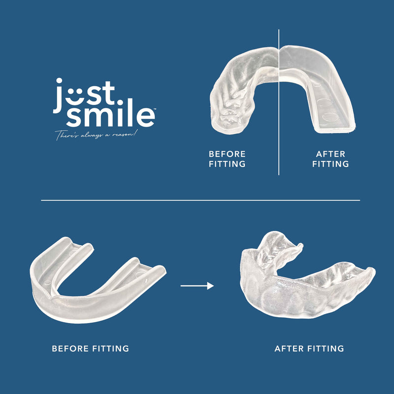 [Australia] - Just Smile Night Guard 2 Pack - Mouth Guard for Teeth Grinding & Clenching Teeth, Moldable & Custom Nightguard for Grinding (Clear) Clear 