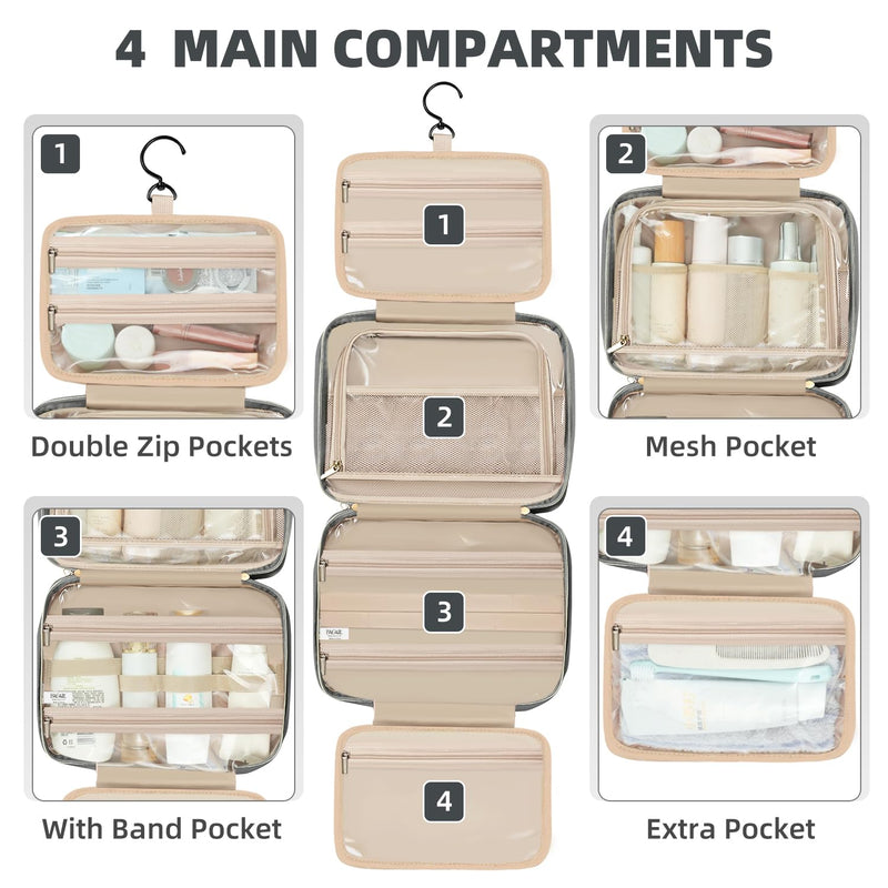 BAGAIL 10 Set Packing Cubes and Hanging Toiletry Bag