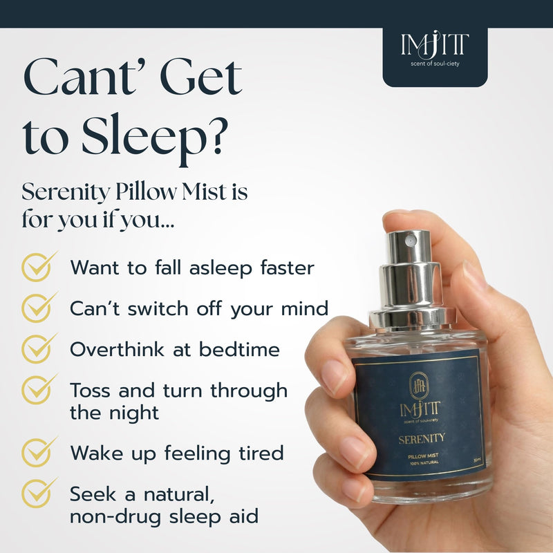 Pillow Mist Spray, Serenity 100% Natural Pillow Mist Sleep Spray with 11 Active Oils, Calming Lavender & Chamomile Essential Oil Blend for Bedtime Relaxation, Aromatherapy (30ml) 1 Fl Oz (Pack of 1)