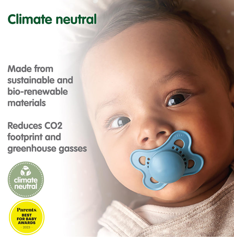 [Australia] - MAM Original Latex Pacifiers, Binky Pacifier for 0-6 Months, Natural Rubber Nipple, Made from Bio-Circular Materials, Easy to Clean, with Sterilizer Case, 2 Count Binkies Unisex 0-6 Month 