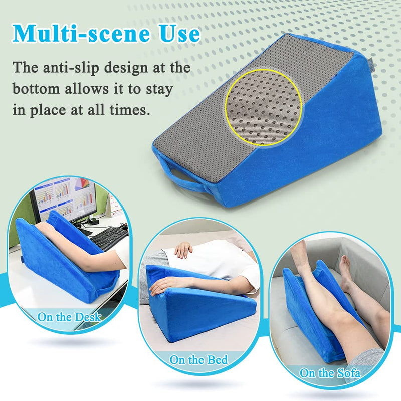 [Australia] - Arm Elevation Pillow Wedge for Elevating Arm After Surgery Pillow Arm Support Broken Wrist Pillow Elbow for Sleeping Elevated Arm Contoured Support Pillow for Broken Arm Rest with Gel Pack 