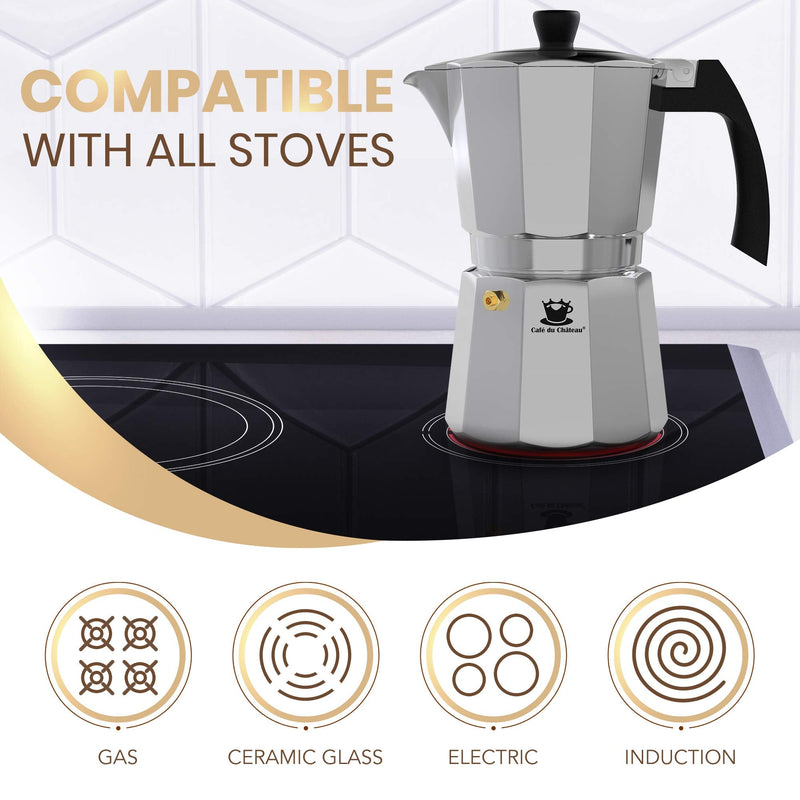 Cafe Du Chateau French Press & Repel Umbrella Travel Umbrella Bundle - Enjoy Perfect Coffee and Stay Protected from Rain