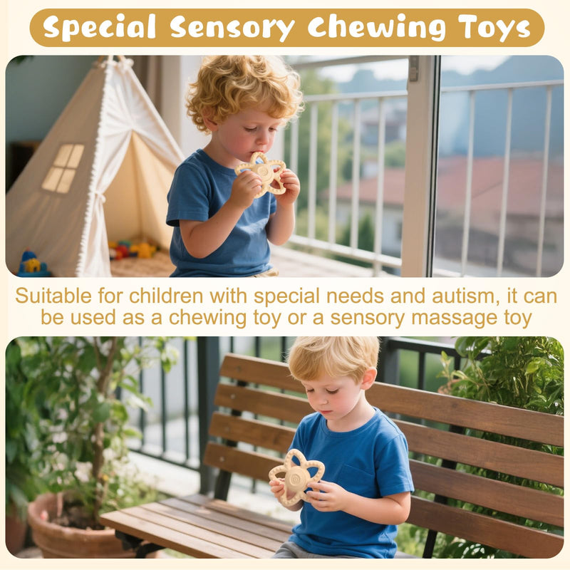 [Australia] - Mity rain Baby Teething Toys with Vibration, 3 Speed Modes, Waterproof & Easy Clean Silicone Teether for Infant Gum Relief, Autism Sensory Chew Toys for Kids Yellow 