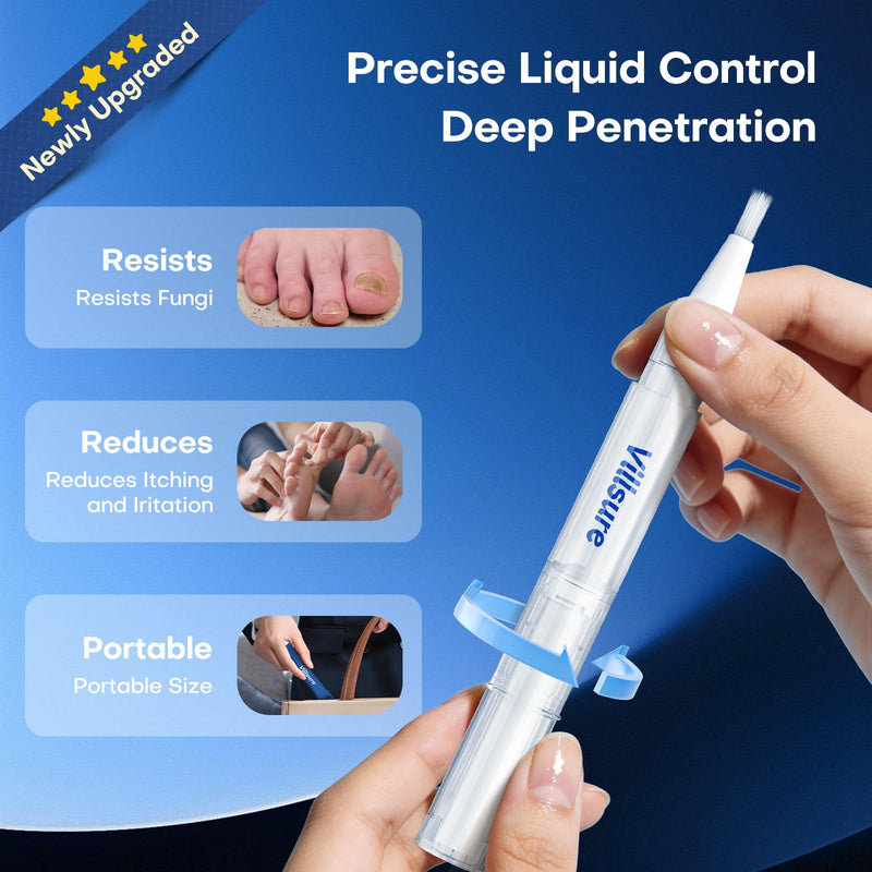 Toenail Fungus Treatment Extra Strength Pen with 25% Undecylenic Acid 5 Pcs | Nail Fungus Pens for Thick, Yellow or Damaged Nails, Formulated with Tea Tree Oils, along with Other Natural Ingredients