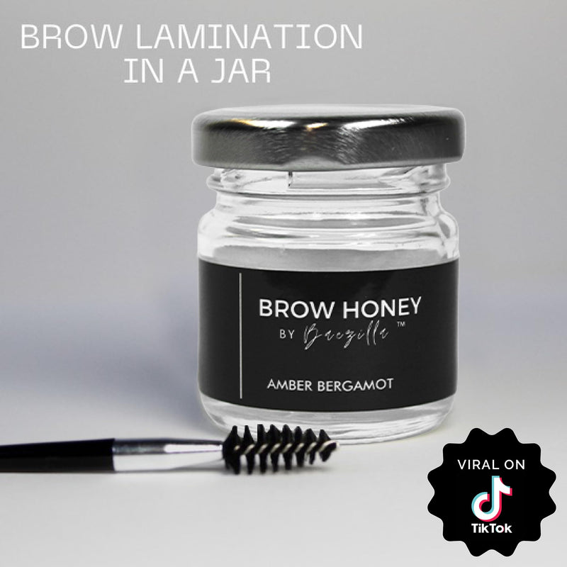 [Australia] - Brow Honey by Baezilla Eyebrow Gel Gift Set - Long Lasting Clear Gel With Brush & Waterproof Wax Lamination, Pack of 3 Variety Pack 