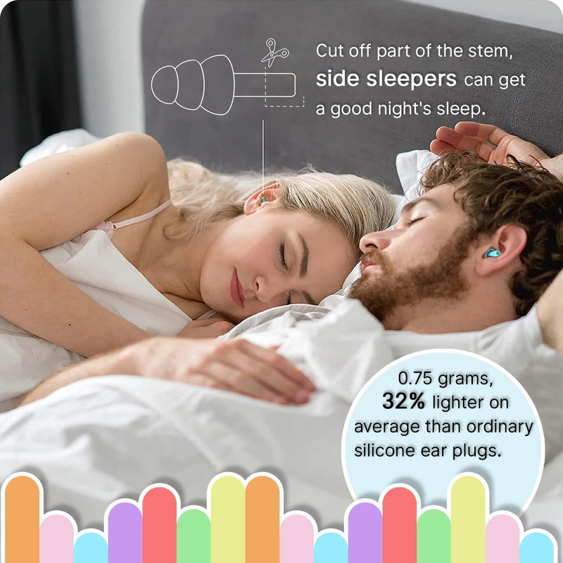 [Australia] - Earplugs for Sleeping,8 Pairs Noise Cancelling Silicone Earplugs for Sleeping Swimming Snoring Concerts 8 pairs 