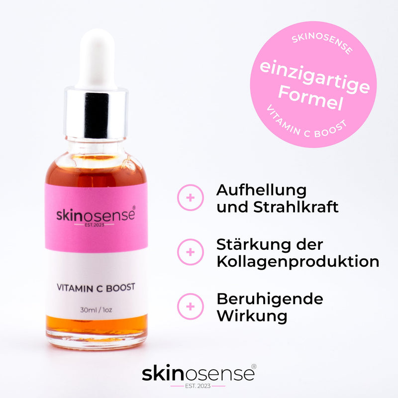 Vitamin C Booster Serum Face - Anti-Ageing Glow Care with Antioxidants | Vegan Moisturising Serum for a Radiant Complexion - 30 ml