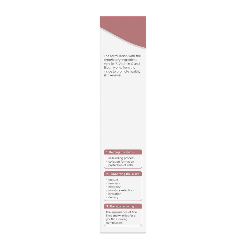 Active Skin Support Food Supplement with Vercilex, Vitamin C and biotin 60 Tablets (1 Month Supply)