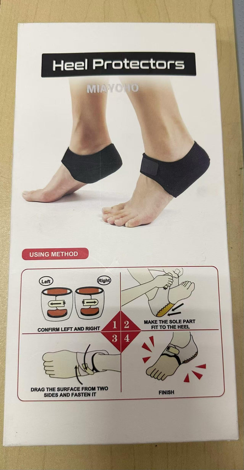 [Australia] - Plantar Fasciitis Orthopedic Silicone Heel Protector for Shoes - Heel Pads Heel Spur - Insoles Gel Heel Spur - Heel Spur Socks (EU 35-40, Black (02)) EU 35 - 40 Black (02) 
