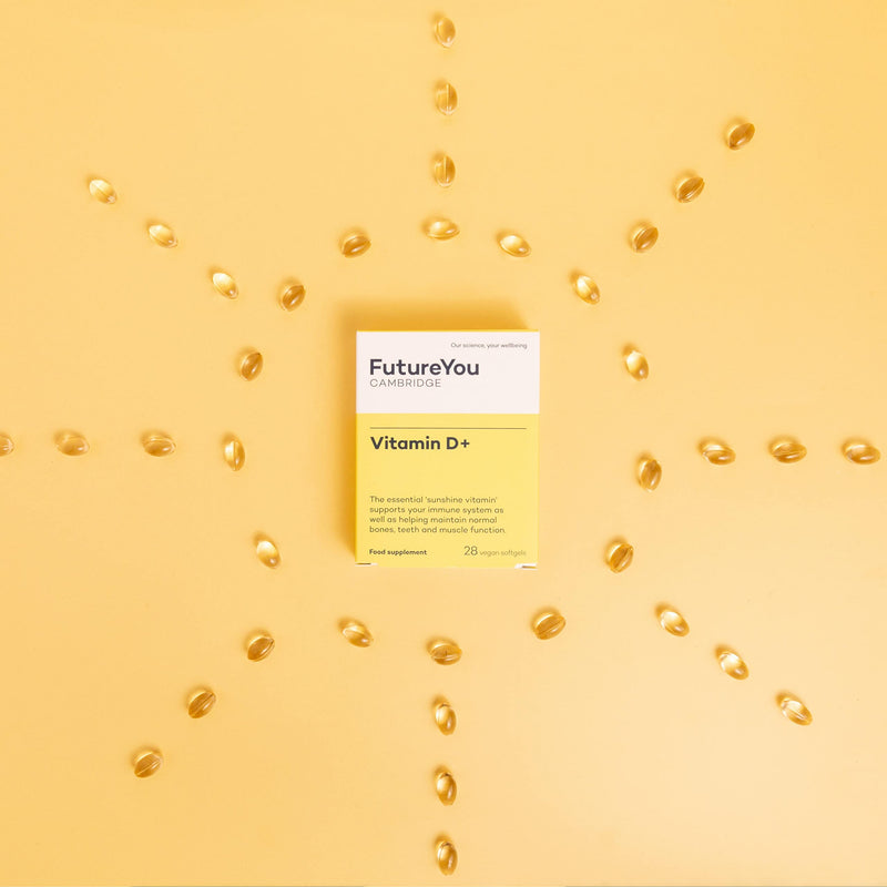 Vitamin D+ Softgel Capsules - Vegan Highly Bioavailable Sunflower Formulation - 28 Day Supply