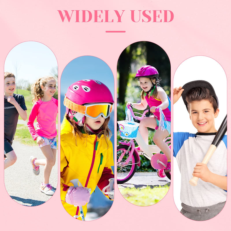 [Australia] - Haysandy 4 Pieces/ 2 Pair Kids Ankle Support Brace Elastic Kids Compression Socks Knitted Ankle Sleeve for Jogging Running Fitness (Pink,5-10 Years) 5-10 Years Pink 