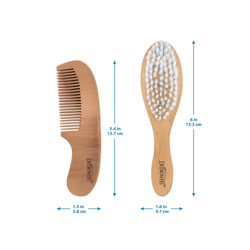 [Australia] - Dr. Brown's Soft and Safe Baby Brush + Comb 