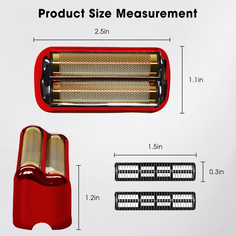 [Australia] - FX3 Shaver Replacement Head Compatible with BaByliss Pro FX3 Foil Shaver, Hypoallergenic Gold Foil, Red 