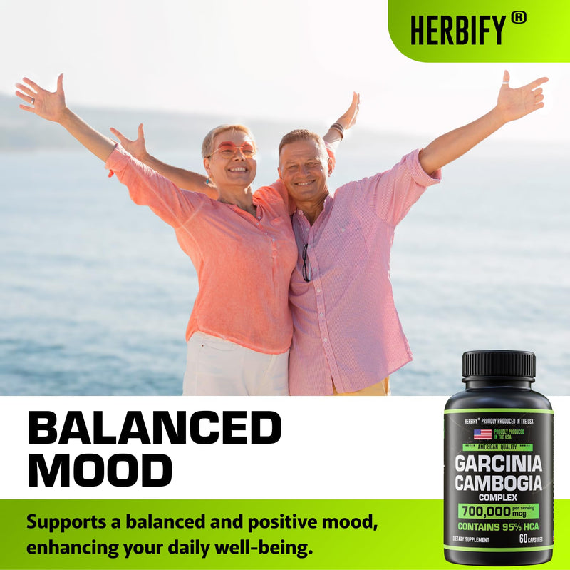 [Australia] - HERBIFY Garcinia Cambogia Wellness Support Supplement for Women & Men - Herbal Extract with Antioxidant Properties - Energy Booster for Daily Vitality and Digestive Support - 60 Count 