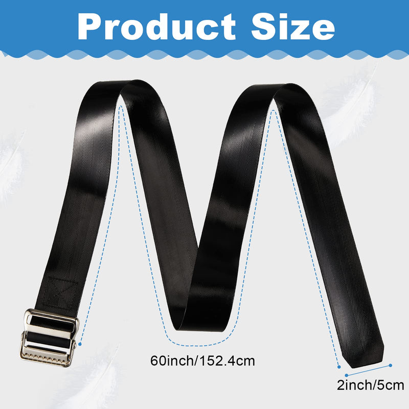 [Australia] - 2 Pieces Vinyl Gait Belt Transfer Belt for Seniors 60 Inch Assist Device Gait Belt Safety Occupational Physical Therapy Gate Belt with Metal Buckle Handles for Elderly Pediatric Caregiver Nurse 