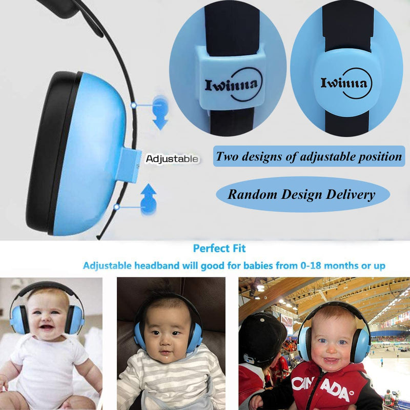 [Australia] - Baby Noise Cancelling Headphones Infant Ear Protection Comfortable Noise Reduction Ear Muffs for Babies Toddler 1 Months to 2 Years, Blue Light Blue 