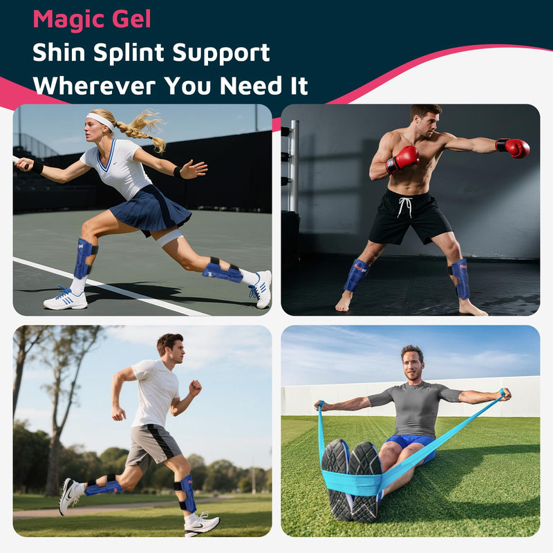 [Australia] - Shin Splint Relief: Hot & Cold Packs, Cryoball & Stretch Bands for Shin Splints | Hot & Cold Therapy for Leg Pain Relief | by Magic Gel Shin Ice Pack 