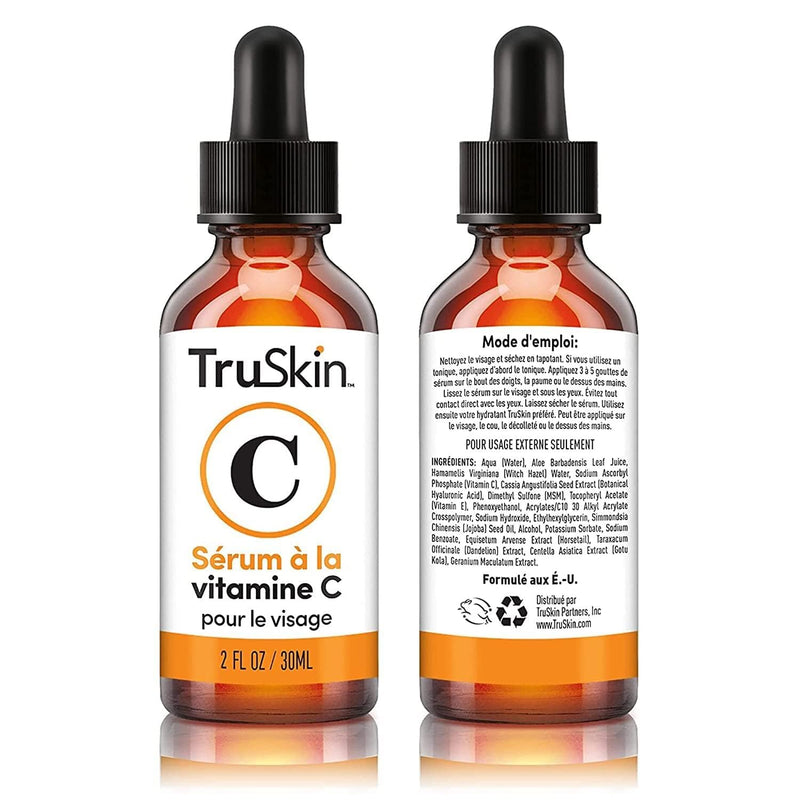 [Australia] - TruSkin Vitamin C Serum – Anti Aging Facial Serum with Vitamin C, Hyaluronic Acid, Vitamin E & More – Brightening Serum for Dark Spots, Even Skin Tone, Eye Area, Fine Lines & Wrinkles, 2 Fl Oz 2 Fl Oz (Pack of 1) 
