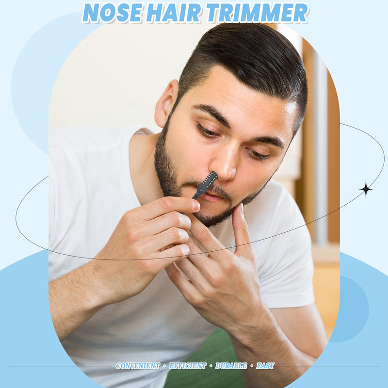 [Australia] - FePen Nose Hair Trimmer, Pack of 4 Nose Hair Trimmers for Men, Nose Hair Trimmer for Women, 2-in-1 Nose Hair Remover with Ear Picker, Nose Trimmer, Manual Nose Hair Trimmer, Safety, Portable Black 