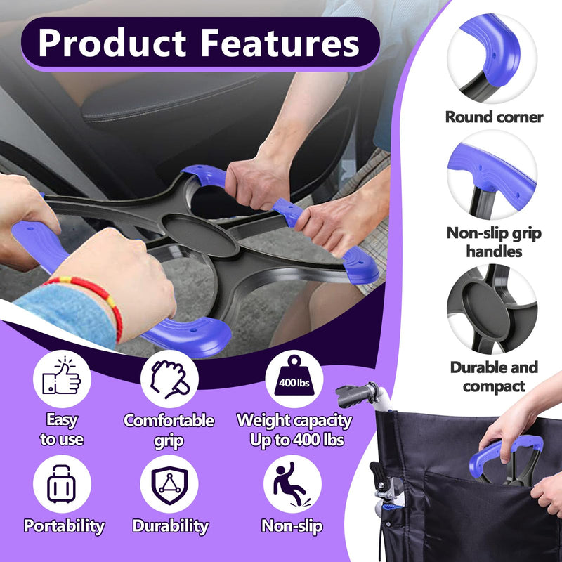 [Australia] - 4-in-1 Mobility Independence Set, Incl Car Door Handle For Elderly, Portable Standing Aid, Adjustable Car Door Handle with Lift Assist Hook, Car Door Assist Handle for Elderly, Disabled and Pregnant 
