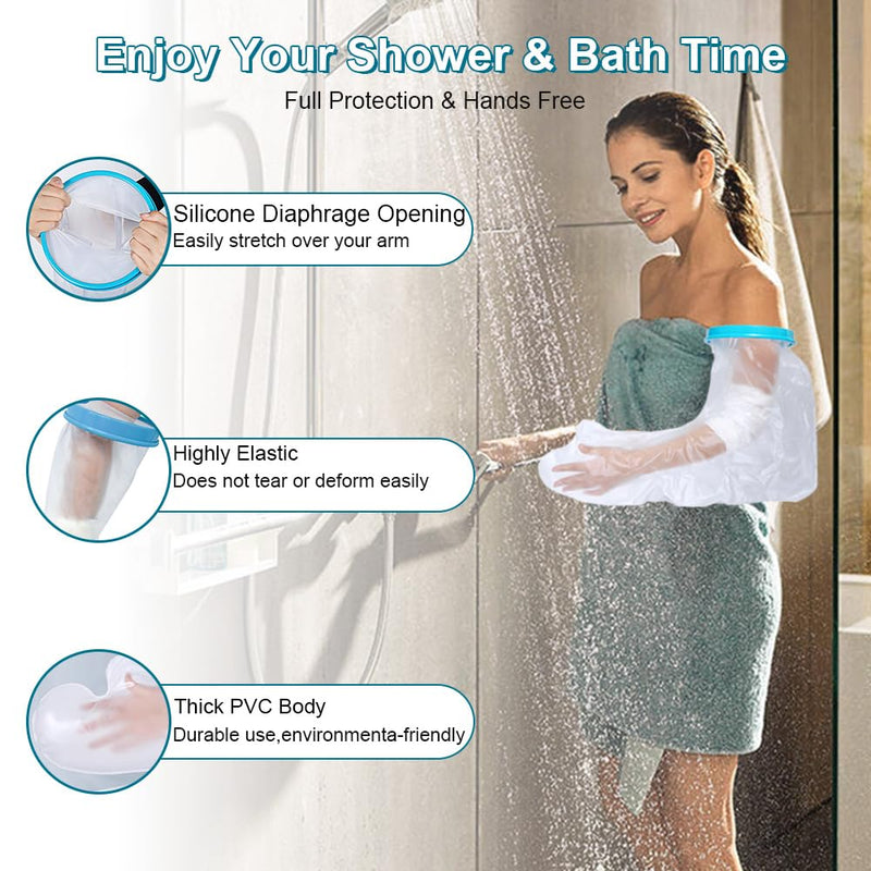 [Australia] - XongSyue arm protector cover, plaster protection, waterproof arm, adult bandage protection, shower protection arm, plaster arm waterproof for men and women, arm protector, reusable arm plaster shower cover 