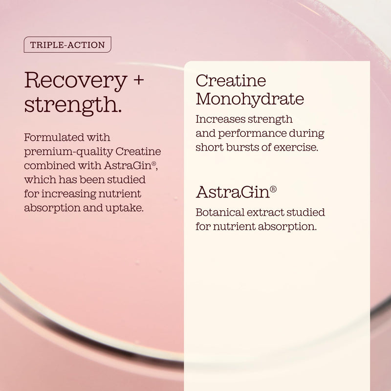 CreaGlow™ Naticol Marine Collagen + Creatine Monohydrate + Electrolytes Powder | Glow & Strength All in 1 with Magnesium, Vitamin C, Biotin & Hyaluronic Acid | Raspberry Flavoured | Free Soul 360g