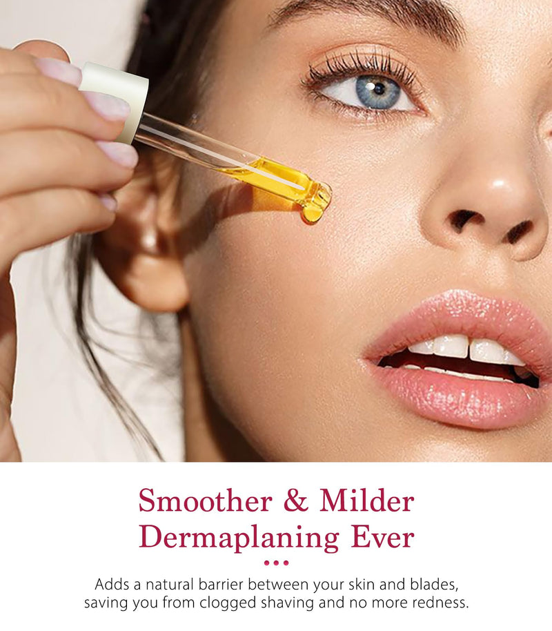 [Australia] - SINAHET Dermaplaning Oil, Natural Moisturizing Shave Oil for Face & Body Hair, Skin Soothing Oil made with essence of Jojoba, Vitamin E, Tea Tree, and Grape Seed (1.7fl. oz/50ml) 