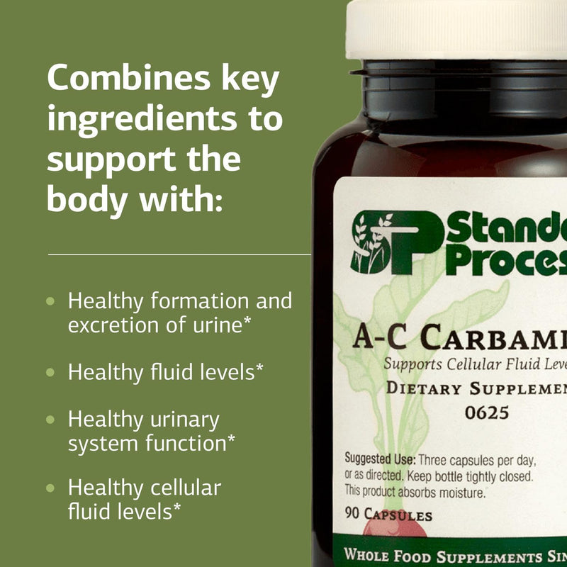 Standard Process A-C Carbamide, Urinary Tract Supplement, 90 Capsules | Supplement Supports Healthy Excretion of Urine and Cellular Fluid Levels, Contains Vitamin A and Antioxidant Vitamin C Unflavored 90 Count (Pack of 1)