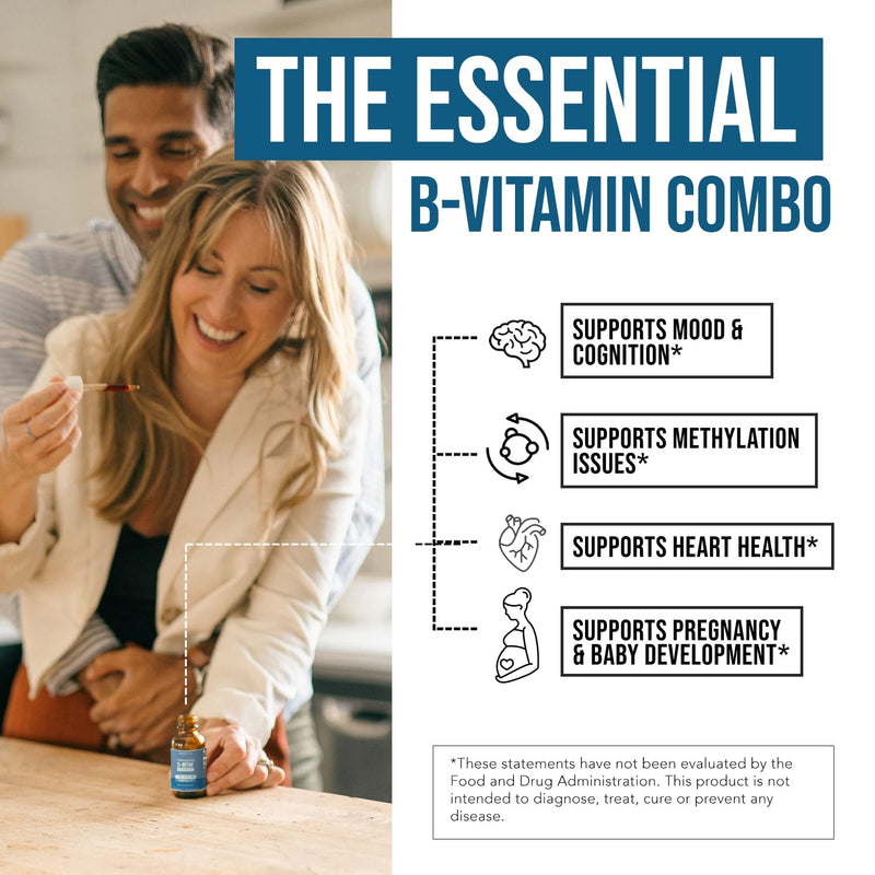 L Methyl Folate 15mg Plus Methyl B12 Cofactor – Organic Berry Flavor, High Potency Liquid Sublingual Active 5-MTHF Form - Supports Mood, Methylation, Cognition – Bioactive Forms Vitamin B9 & B12 (1oz) Drop 1 Fl Oz (Pack of 1)
