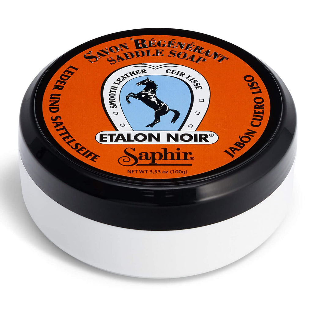 Saphir Etalon Noir Soap - Cleans, Restores and Protects Saddle Leather with Glycerin - 3.53 oz