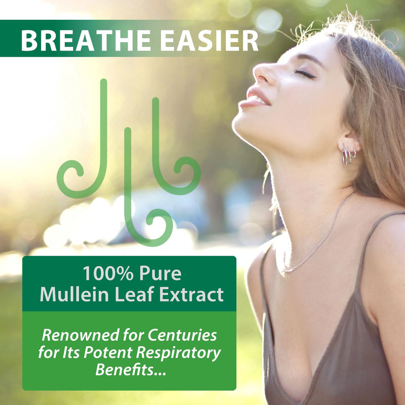 Mullein Drops for Lungs, 2 Pack Powerful Mullein Leaf Extract for Lungs Cleanse and Healthy Breathing, 2 Month Supply, 60ml 60 ml (Pack of 2)