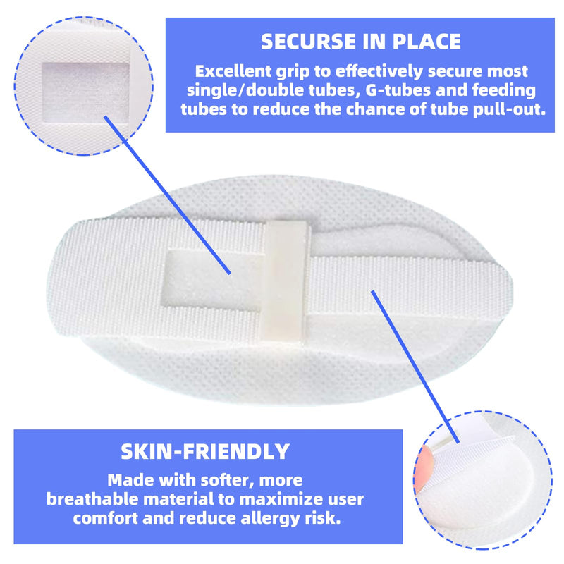 [Australia] - 20Pcs Foley Catheter Stabilization Device, Catheter Tube Holder, Adhesive Catheter Urinary Leg Bag Legband Holder Catheter Supplies for Single/Double Tube, G Tube and Feeding Tube in Place 20pcs White 