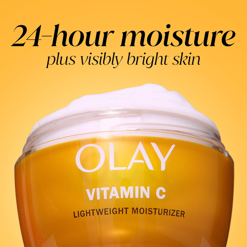 Olay Vitamin C Face Moisturizer, Brightening Cream for Women, Trial Size, Evens Tone, Dark Spot & Hyperpigmentation Reduction, Glowing Skin Care - Niaciniamide, Lactic Acid, 0.5 Oz 0.5 Fl Oz (Pack of 1)