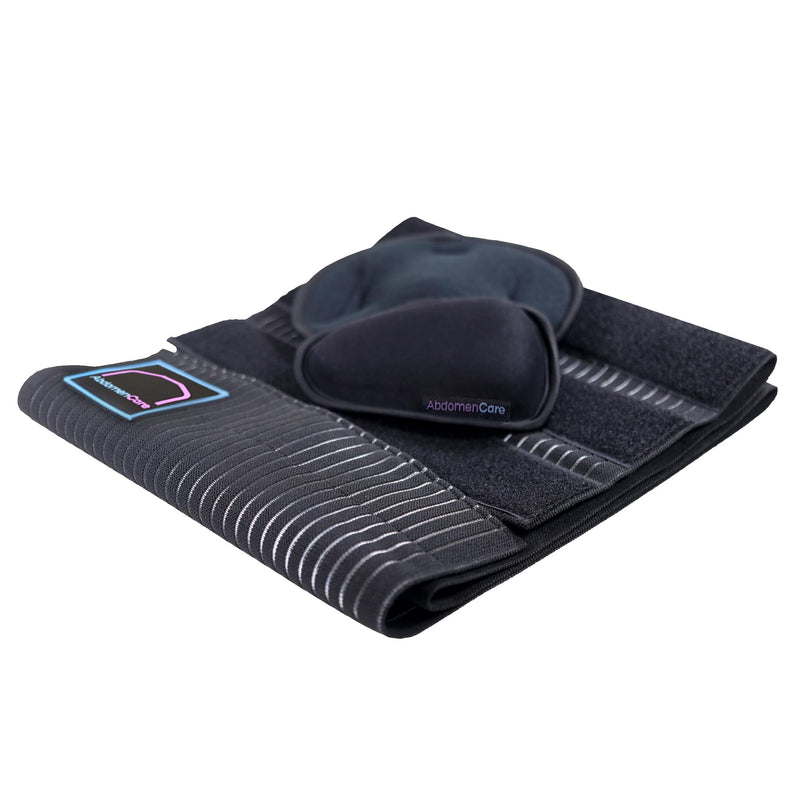 Abdomencare Plus Size Umbilical Hernia Belt For Men and Women | Hernia Belts For Men Abdominal With 2 Unique Compression Pads | Plus Size Hernia Belt For Women Abdominal | Adjustable Support | 2XL/XXL Black